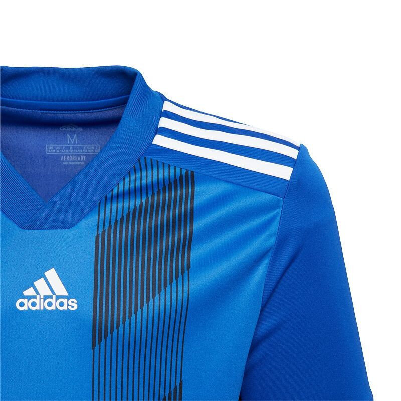 Laste T-särk Adidas Striped 19 Jr DU4396, sinine цена и информация | Poiste särgid | kaup24.ee