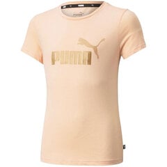 Детская футболка Puma ESS Logo Tee Jr 587041 91, оранжевая цена и информация | Рубашки для мальчиков | kaup24.ee