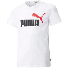 Laste T-särk Puma ESS 2 Col Logo Tee Jr 586985 57, valge hind ja info | Poiste särgid | kaup24.ee