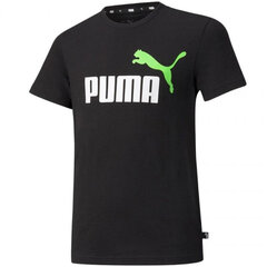 Футболка детская Puma ESS 2 Col Logo Tee Jr 586985 86, черная цена и информация | Рубашки для мальчиков | kaup24.ee