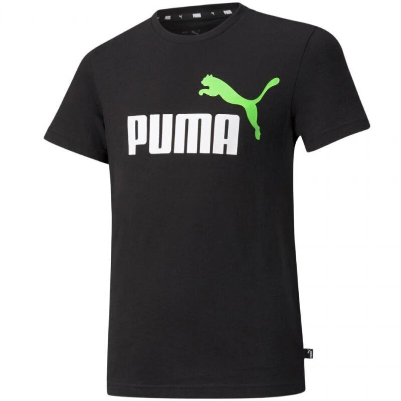 Laste T-särk Puma ESS 2 Col Logo Tee Jr 586985 86, must цена и информация | Poiste särgid | kaup24.ee