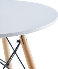 Стол Saska Garden Matera, 60x60 см, белый цена и информация | Кухонные и обеденные столы | kaup24.ee