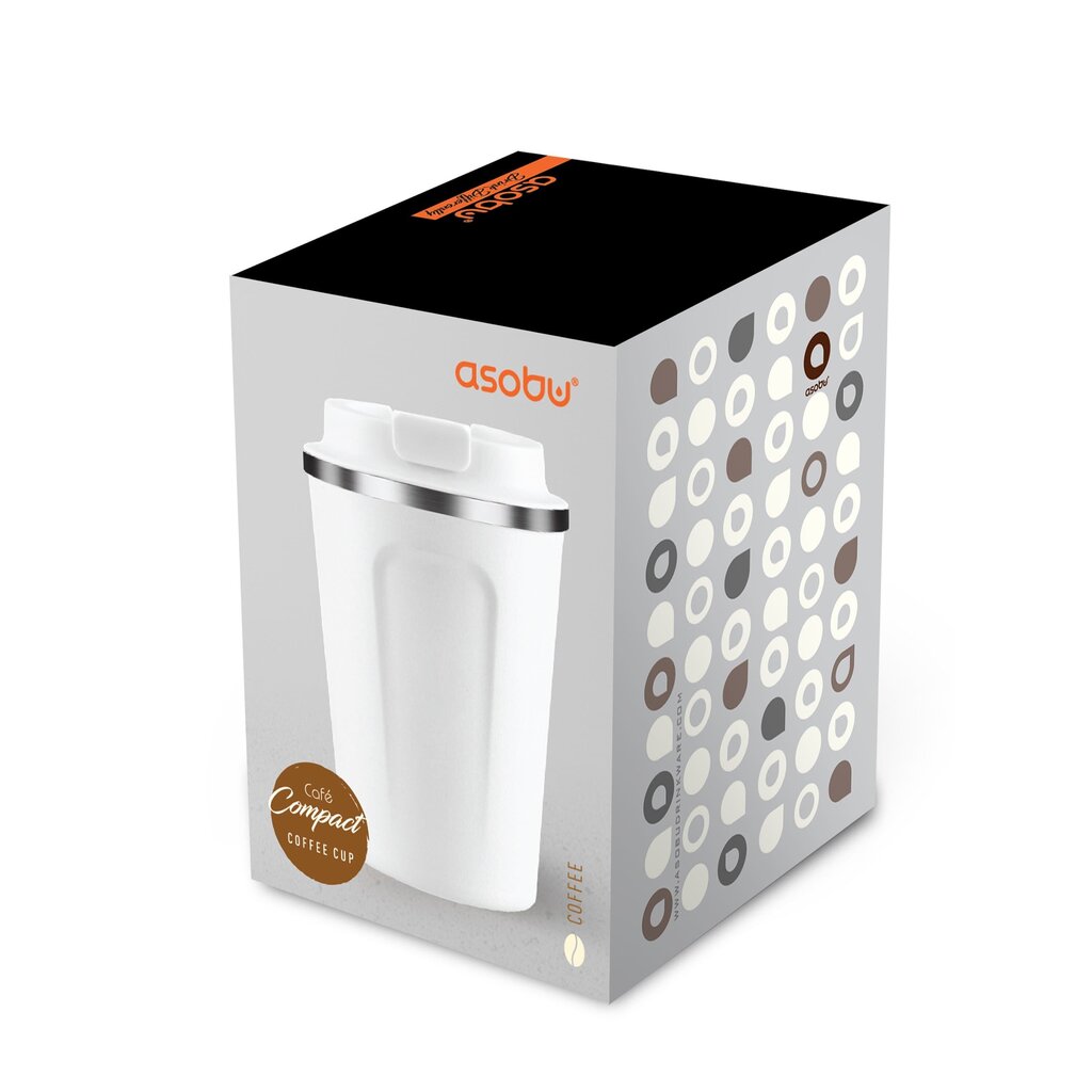 Termokruus Asobu Cafe Compact, 380 ml, valge hind ja info | Termosed, termostassid | kaup24.ee