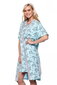 Naiste hommikumantli ja öösärgi komplekt Betul 658, puuvillane, sinine hind ja info | Naiste hommikumantlid | kaup24.ee