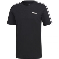 Meeste T-särk Adidas Essentials 3 Stripes Tee M DQ3113, must hind ja info | Meeste T-särgid | kaup24.ee