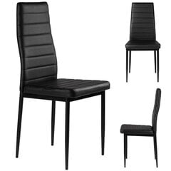 Комплект из 4 стульев ModernHome Goodhome, черный цена и информация | Стулья для кухни и столовой | kaup24.ee