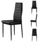 4 tooli komplekt ModernHome Goodhome, must цена и информация | Söögilaua toolid, köögitoolid | kaup24.ee