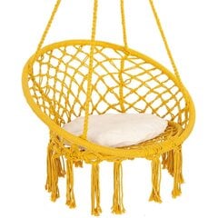 Сидячий гамак с подушкой Saska Garden, 82x62 см, желтый цена и информация | Гамаки | kaup24.ee