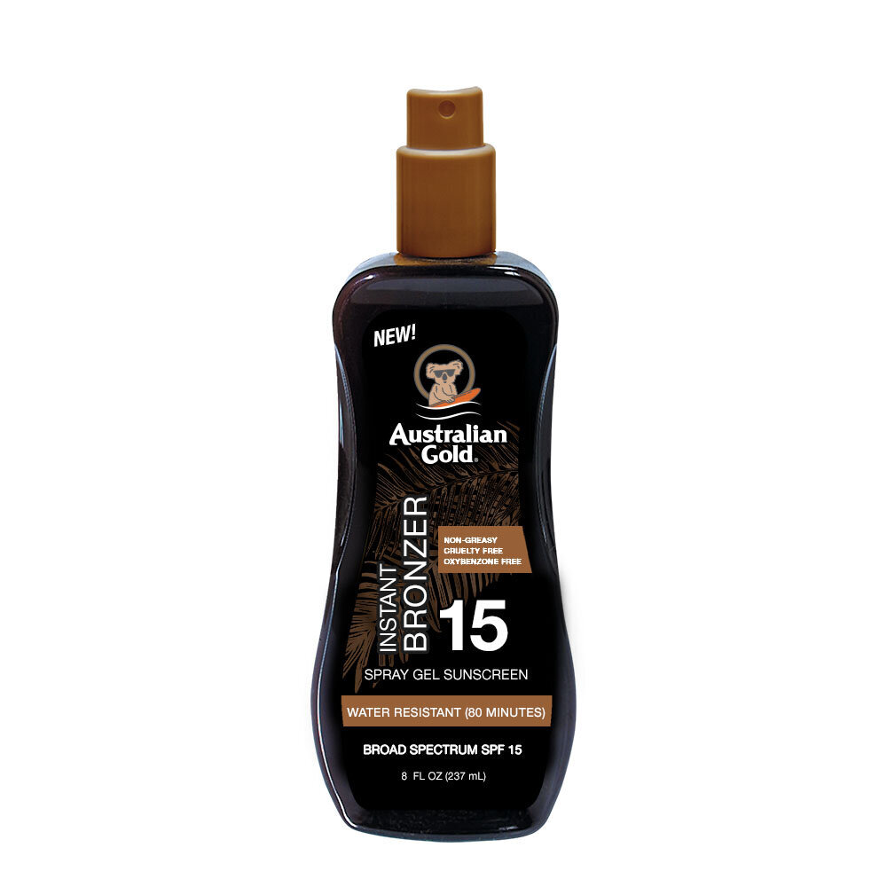 Pihustatav kaitsev losjoon Australian Gold SPF15 isepruunistuvate osakestega 237 ml hind ja info | Päikesekreemid | kaup24.ee