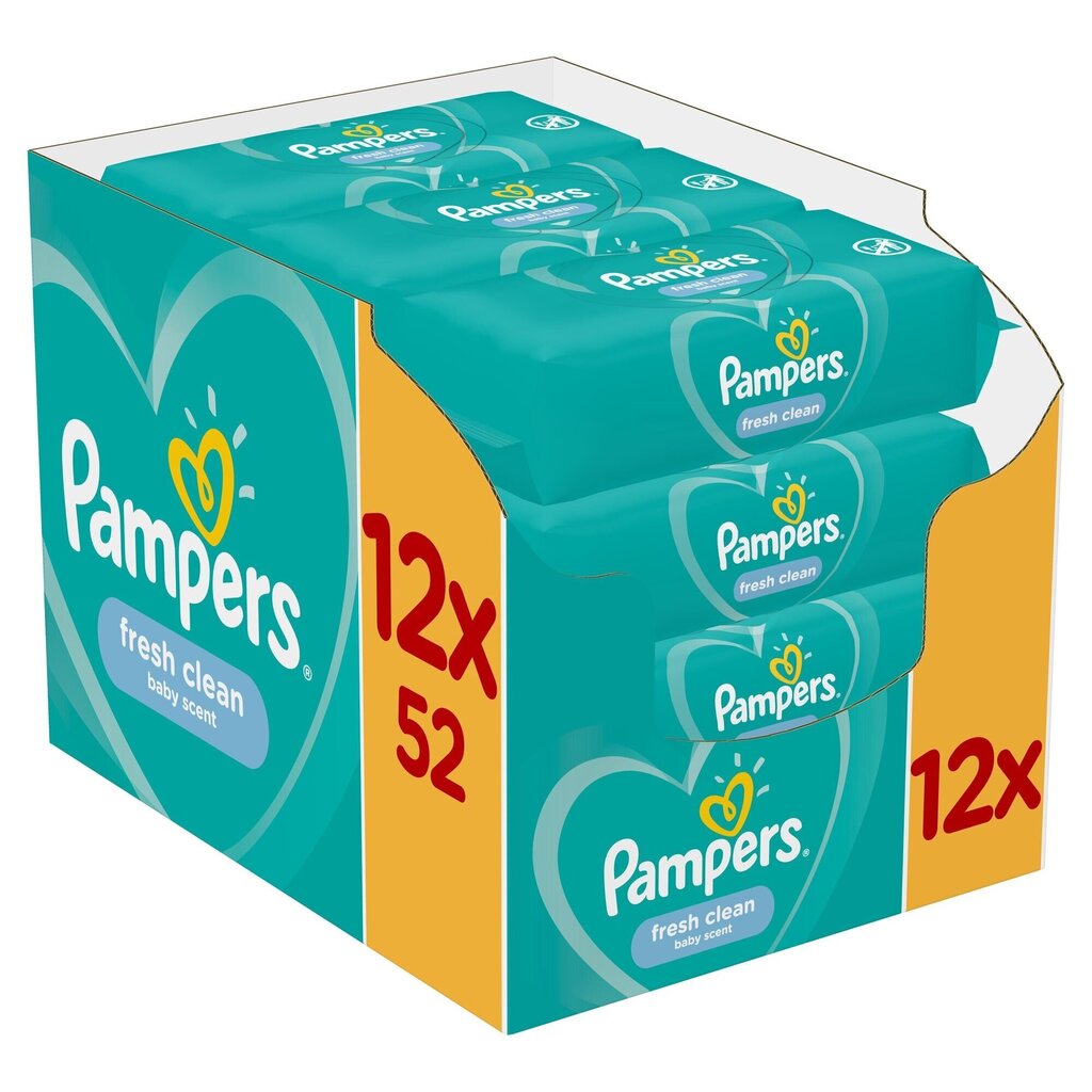 Niisked salvrätikud Pampers Fresh Clean, 624 tk hind ja info | Niisked salvrätikud | kaup24.ee