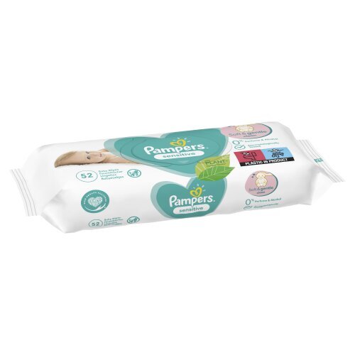 Niisked salvrätikud Pampers Wipes Sensitive 52x12 pakki = 624 salvrätti цена и информация | Niisked salvrätikud | kaup24.ee