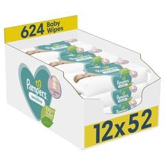 Влажные салфетки ​Pampers Sensitive, 12 x 52 шт. цена и информация | Pampers Товары для детей и младенцев | kaup24.ee