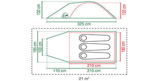 Telk Coleman Darwin 3+, roheline hind ja info | Telgid | kaup24.ee