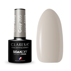 Стойкий гибридный лак для ногтей Claresa Grey 205, 5 г цена и информация | Лаки для ногтей, укрепители для ногтей | kaup24.ee