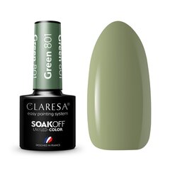 Стойкий гибридный лак для ногтей Claresa Green 801, 5 г цена и информация | Лаки для ногтей, укрепители для ногтей | kaup24.ee