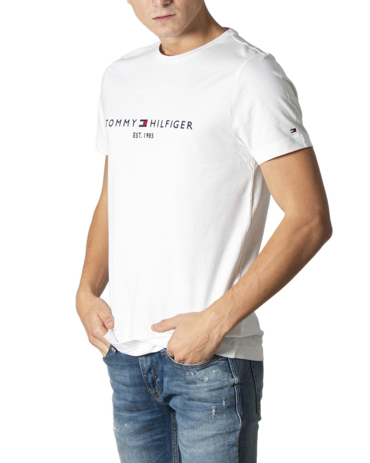 Meeste T-särk Tommy Hilfiger Jeans, valge hind | kaup24.ee