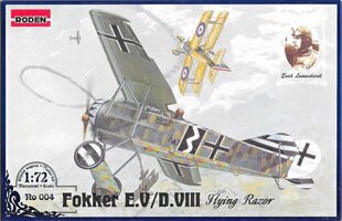 Liimimismudel Roden 004 Fokker EV/D.VIII 1/72 цена и информация | Склеиваемые модели | kaup24.ee