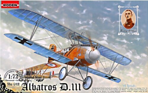 Liimimismudel Roden 012 Albatros D.III 1/72 hind ja info | Liimitavad mudelid | kaup24.ee