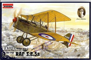 Модель для склеивания Roden 023 RAF S.E.5a w/Hispano Suiza 1/72 цена и информация | Склеиваемые модели | kaup24.ee