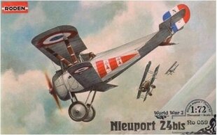 Liimimismudel Roden 059 Nieuport 24bis 1/72 hind ja info | Liimitavad mudelid | kaup24.ee