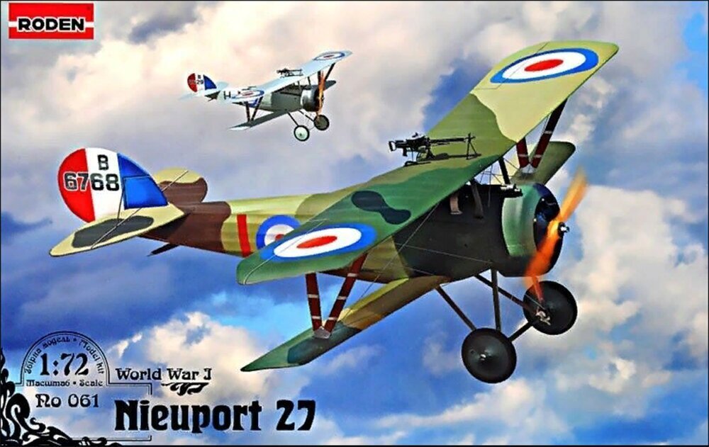 Liimimine mudel Roden 061 Nieuport 27 1/72 hind ja info | Liimitavad mudelid | kaup24.ee