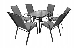 Комплект уличной мебели Barbados Duo 150/6, черный цена и информация | Комплекты уличной мебели | kaup24.ee