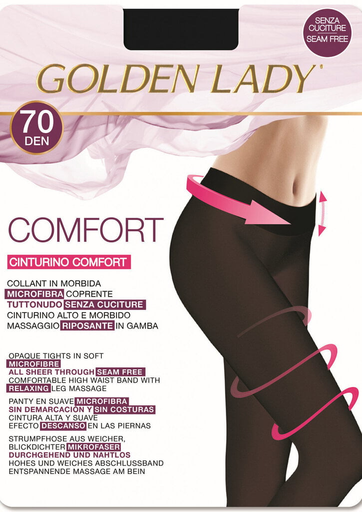 Naiste sukkpüksid Golden Lady Comfort 70 DEN, mustad цена и информация | Sukkpüksid | kaup24.ee