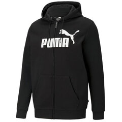 Мужской спортивный свитер Puma Essentials Big Logo Full-Zip Hoodie M 586698-01, черный цена и информация | Puma Мужская одежда | kaup24.ee