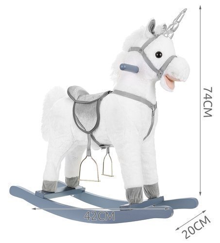 Ükssarvik hobune Interaktiivne hobune 74 Valge-hõbe 9336 цена и информация | Tüdrukute mänguasjad | kaup24.ee