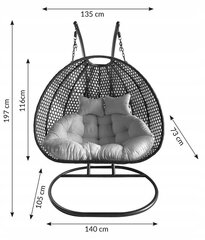 Kahekohaline ripptool Duo XXL, hall hind ja info | Aiatoolid | kaup24.ee