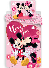 Laste voodipesukomplekt Minnie ja Miki Hiir 140x200, 2 osa hind ja info | Beebide ja laste voodipesu | kaup24.ee