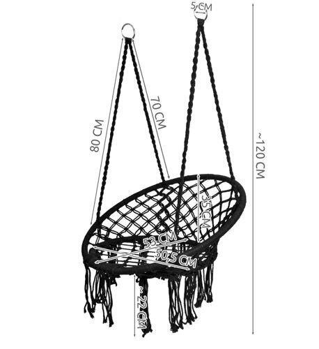 Ripptool / kiik Max. 120 kg must 5884 hind ja info | Aiatoolid | kaup24.ee