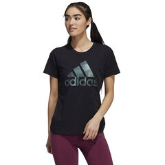 Футболка женская Adidas Holiday Graphic Tee W GU8897, черная цена и информация | Женские футболки | kaup24.ee