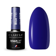 Стойкий гибридный лак для ногтей Claresa Blue 716, 5 г цена и информация | Лаки для ногтей, укрепители для ногтей | kaup24.ee