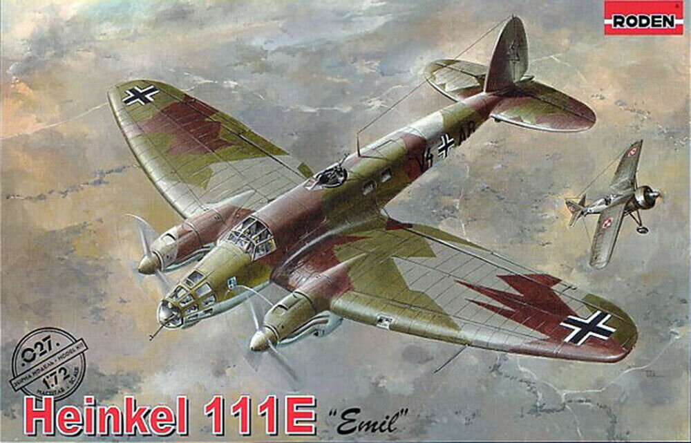 Liimimismudel Roden 027 He-111E 1/72 цена и информация | Liimitavad mudelid | kaup24.ee