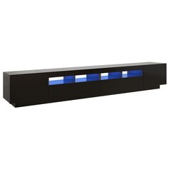 vidaXL telerialus LED-tuledega, must, 260 x 35 x 40 cm hind ja info | TV alused | kaup24.ee