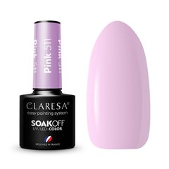 Kauapüsiv hübriidküünelakk Claresa Pink 511, 5 g цена и информация | Лаки для ногтей, укрепители для ногтей | kaup24.ee