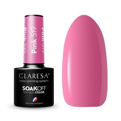 Kauapüsiv hübriidküünelakk Claresa Pink 519, 5 g цена и информация | Лаки для ногтей, укрепители для ногтей | kaup24.ee