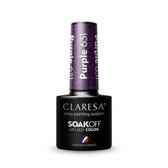 Стойкий гибридный лак для ногтей Claresa Purple 631, 5 г цена и информация | Лаки для ногтей, укрепители для ногтей | kaup24.ee