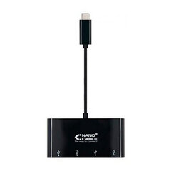 USB C - USB-adapter Nanocable 10.16.4401-BK hind ja info | USB jagajad, adapterid | kaup24.ee