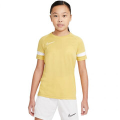 Футболка детская Nike NK Df Academy21 Top SS Jr CW6103 700, желтая цена и информация | Рубашки для мальчиков | kaup24.ee