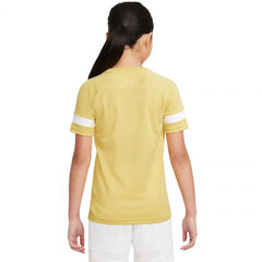 Футболка детская Nike NK Df Academy21 Top SS Jr CW6103 700, желтая цена и информация | Рубашки для мальчиков | kaup24.ee