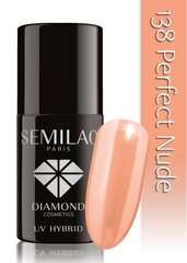 Kauapüsiv hübriidküünelakk Semilac, 138 Perfect Nude, 7ml цена и информация | Лаки для ногтей, укрепители для ногтей | kaup24.ee