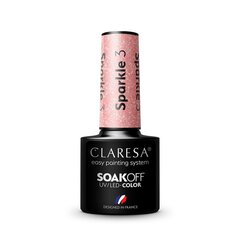 Стойкий гибридный лак для ногтей Claresa Sparkle 3, 5 г цена и информация | Лаки для ногтей, укрепители для ногтей | kaup24.ee