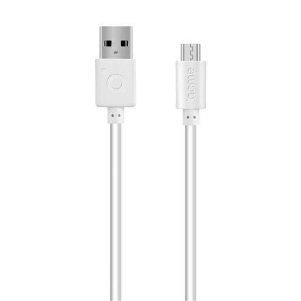 Acme CB1012W Micro USB, USB A, 2 m, Whit hind ja info | Mobiiltelefonide kaablid | kaup24.ee