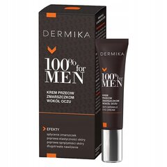 Kortsudevastane silmaümbruskreem Dermika 100% For Men, 15 ml цена и информация | Сыворотки, кремы для век | kaup24.ee