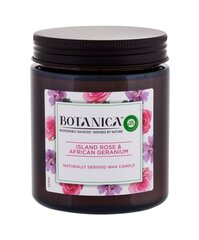 Lõhnaküünal Botanica Eksootiline roos ja Aafrika geraanium, 205 g цена и информация | Подсвечники, свечи | kaup24.ee