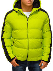 зимняя стеганая куртка C535 - зеленый лайм цена и информация | Мужские куртки | kaup24.ee