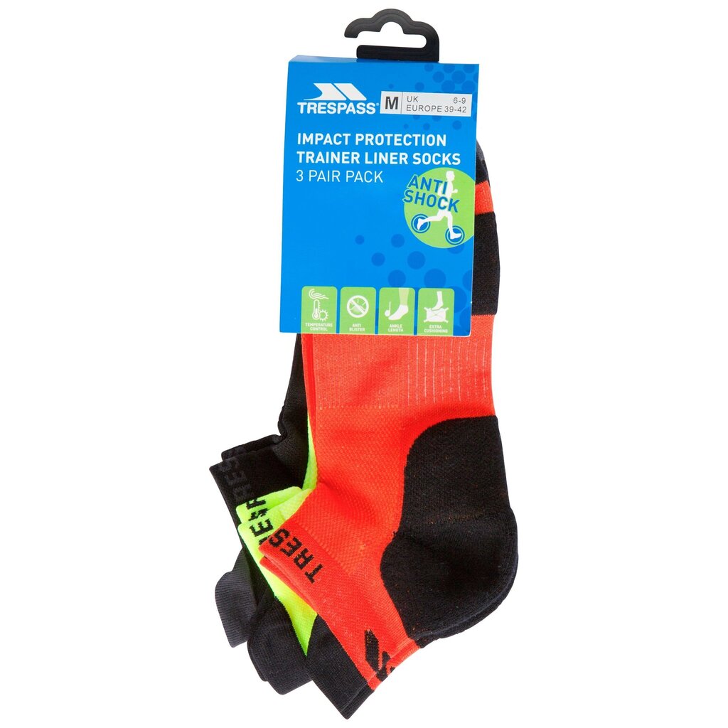 Sokid meestele Trespass Vandring 3 Pack Iimpact Protection Trainer Liner Socks UASOCAO30005 hind ja info | Meeste sokid | kaup24.ee