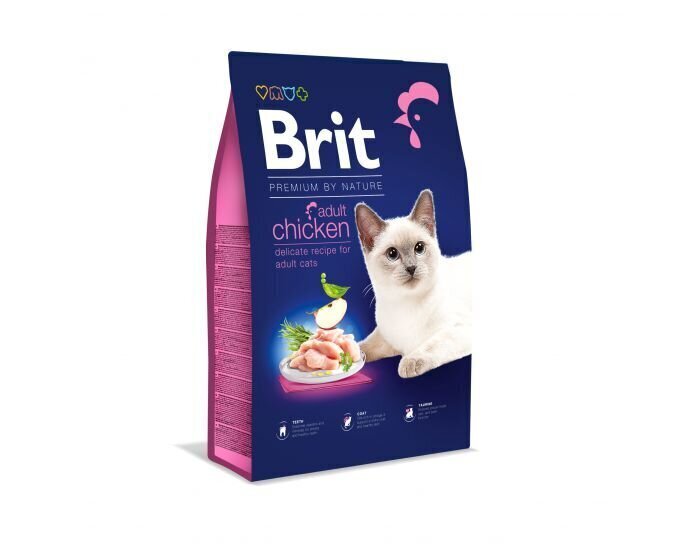 Brit Premium by Nature Cat Chicken kassidele kanaga, 8 kg hind ja info | Kuivtoit kassidele | kaup24.ee